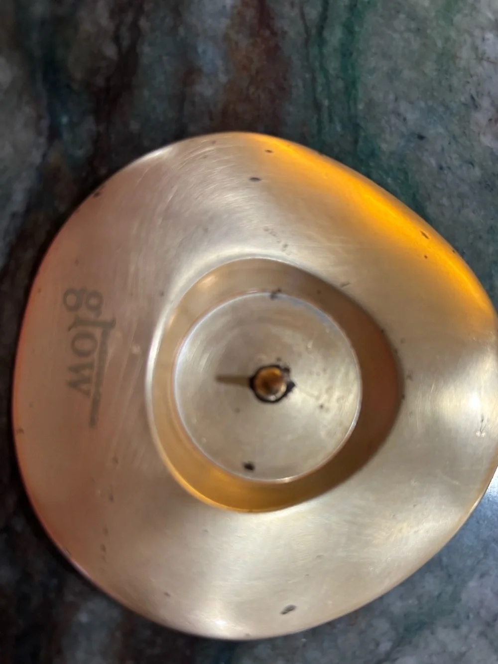 Mackenzie Childs GLO Metallic Gold Petal Candle Holder